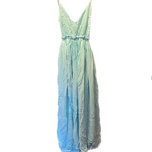 NWOT Mint Open Back Lace Maxi